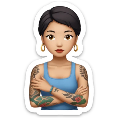 ancient chinese woman with tatooed sticker