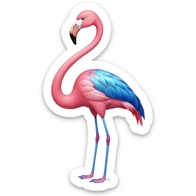 Blue Flamingo 🦩 sticker