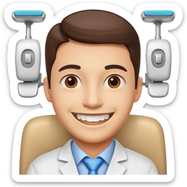 Orthodontist receiving good vibes sticker