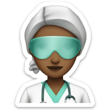 female surgeon during surgery  sticker