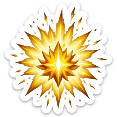 Une explosion de lumière dorée et sacrée semblable à un châtiment divin de D&D sticker