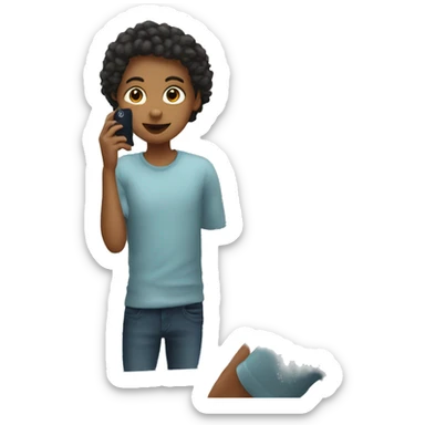 Person taking picture in front of mirror sticker