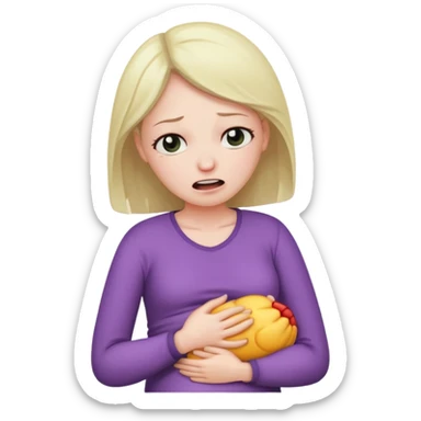 FEMME AVEC DOULEUR AU VENTRE sticker