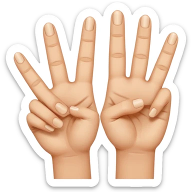 deux mains qui font un Z avec leurs deux doigts sticker