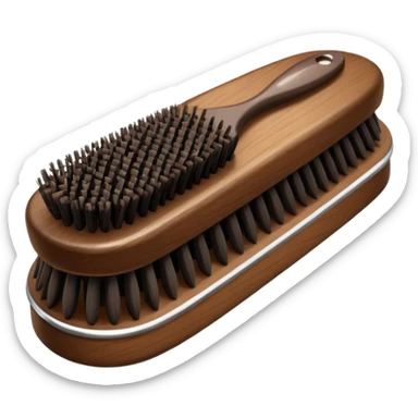 dark brown hair brush sticker