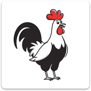 Rooster sticker