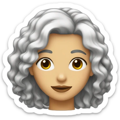 Mujer pelirroja de pelo largo y rizado sticker