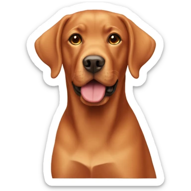 Red Labrador sticker