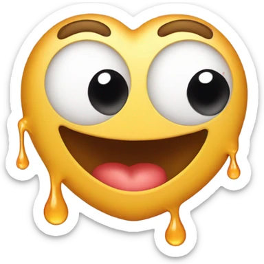  emoji drooling with heart shaped eyes  sticker