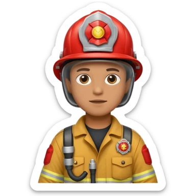 wild in firefighter suit sticker