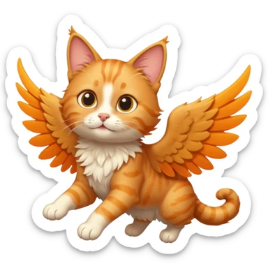 Un gato volador sticker