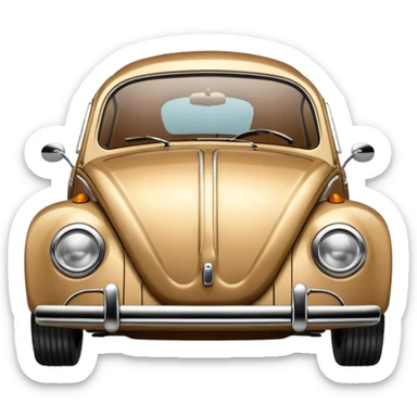 Vw bug in tan sticker