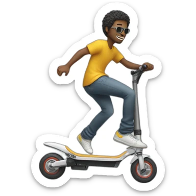 Man doing freestyle Scooter tricks sticker