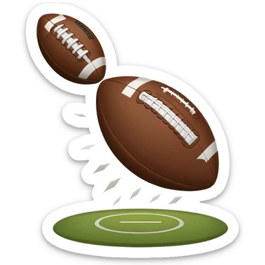 Football missing a field goal sticker