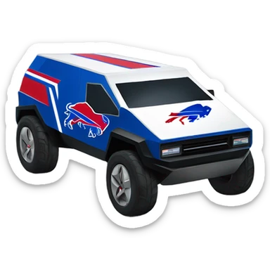 Custom buffalo bills tesla cybertruck sticker