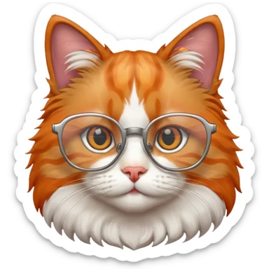 КІТ З ОКУЛЯРАМИ  sticker