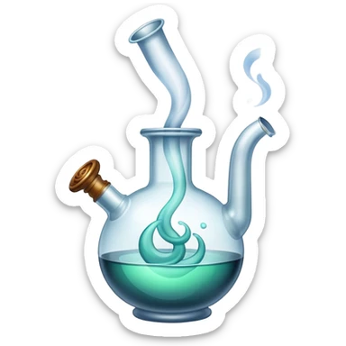 Bong with smoke sticker