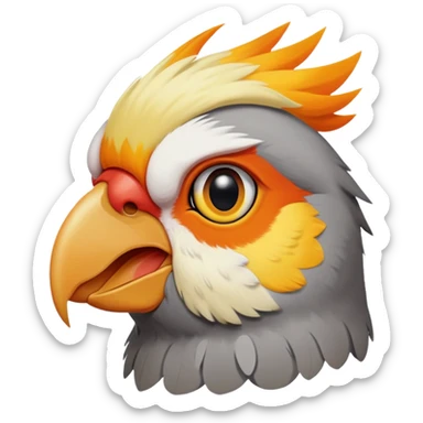 Cockatiel named Satan sticker