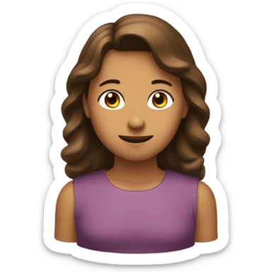Dos personas alejadas enfadadas una tiene una cara más tranquila y es morena con pelo marron sticker