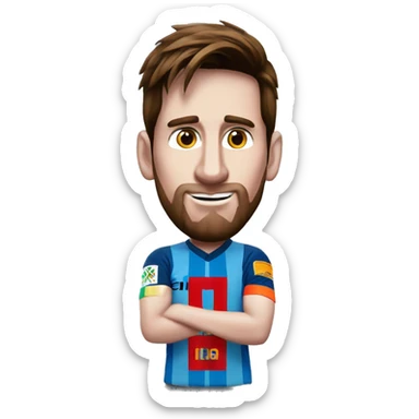 Messi con la mundial y una corona  sticker