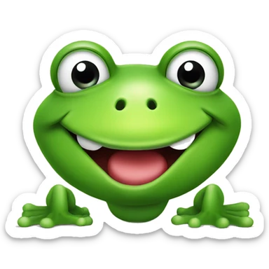 frog happy with chart profit increasing sticker