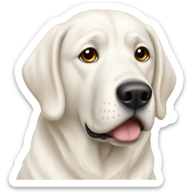 Big white dog looking like a labrador but a bit short like datchoond sticker