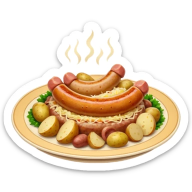 choucroute dans assiette sticker