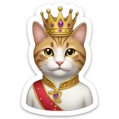 Cat dressed like a prince  sticker