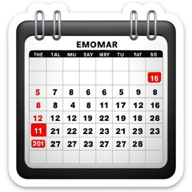 free cancellation calendar sticker