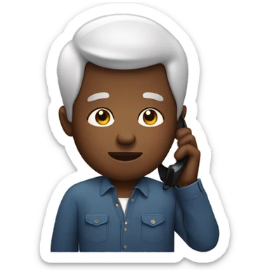 Black person on phone but he’s fat sticker