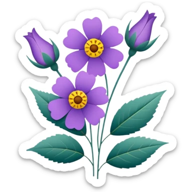 Pressed Flower Card sticker