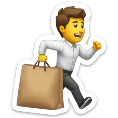 A bag runing  sticker