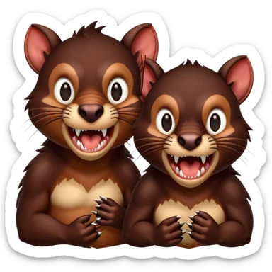 two headed tasmanian sticker