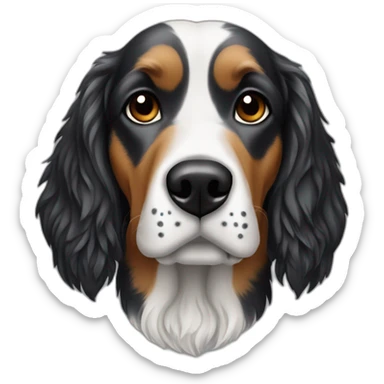 a dog setter anglais 3 colors sticker