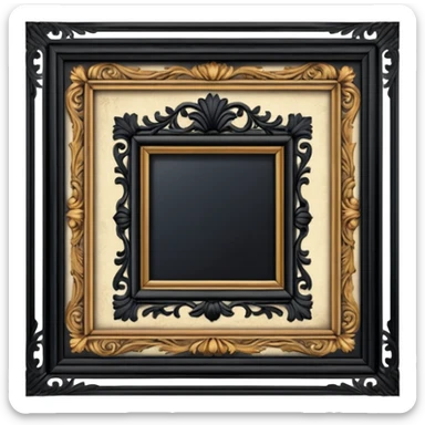 Vintage old antique aesthetic interior sticker