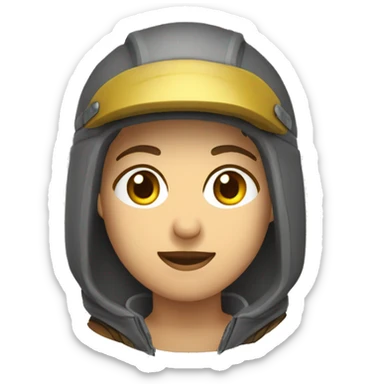 Calabera con casco de gerra y capucha sticker