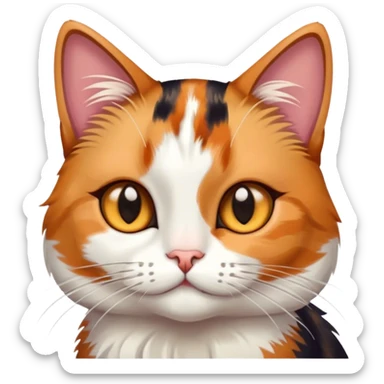 Cat with eyelashes sticker