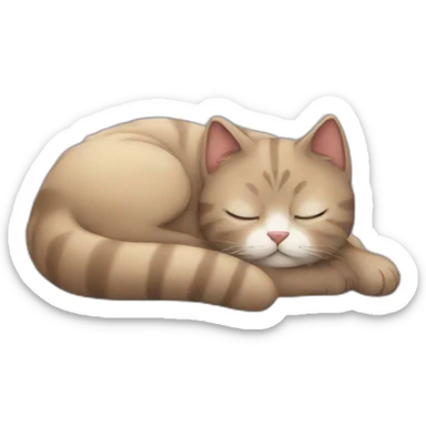 Sleep cat sticker