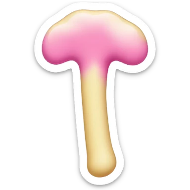 Yellow bone with pink tip sticker