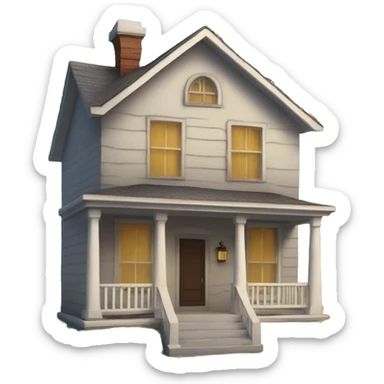 House with sold sign  sticker