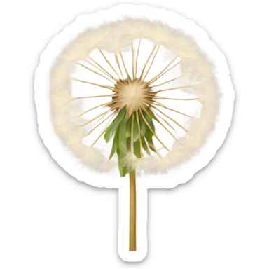 Beige dandelion sticker