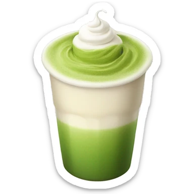 Matcha latte sticker