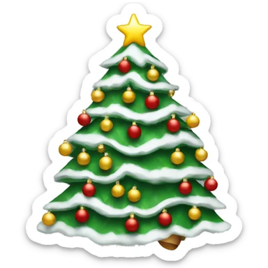 Decorated Christmas tree  sticker