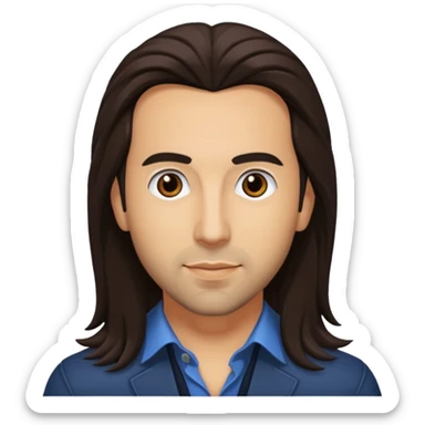 Howie Dorough with dark brown long hair sticker