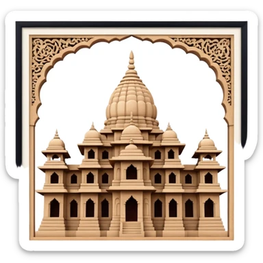 a shikhar ji temple situated in india sticker