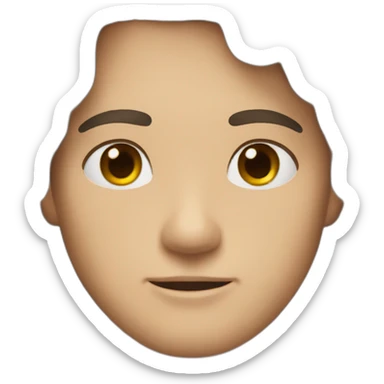 a darkhair guy with hazel eyes and angel wings  sticker