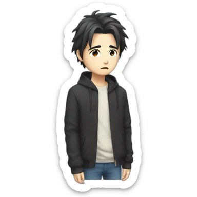 sad yuji sticker