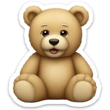 beige teddy bear sticker