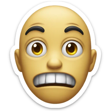 smiley fear and despair sticker