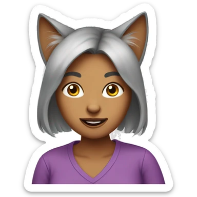 My wife as a cat sticker